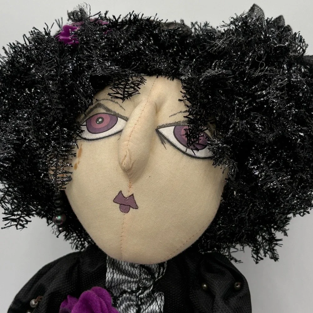Wicked Websters Gothic Witch Halloween‎ Decor Statement Piece Broom 26in
